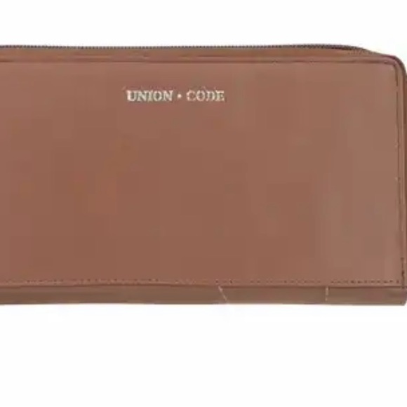 Union Code Dark Cognac Color Floral Pattern Genuine Leather - Picture 4 of 4